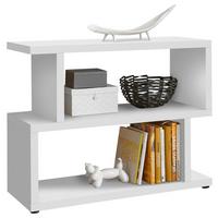 Stenski Regal York, Bela - črna/bela, Basics, leseni material (100/80/38cm) - Modern Living