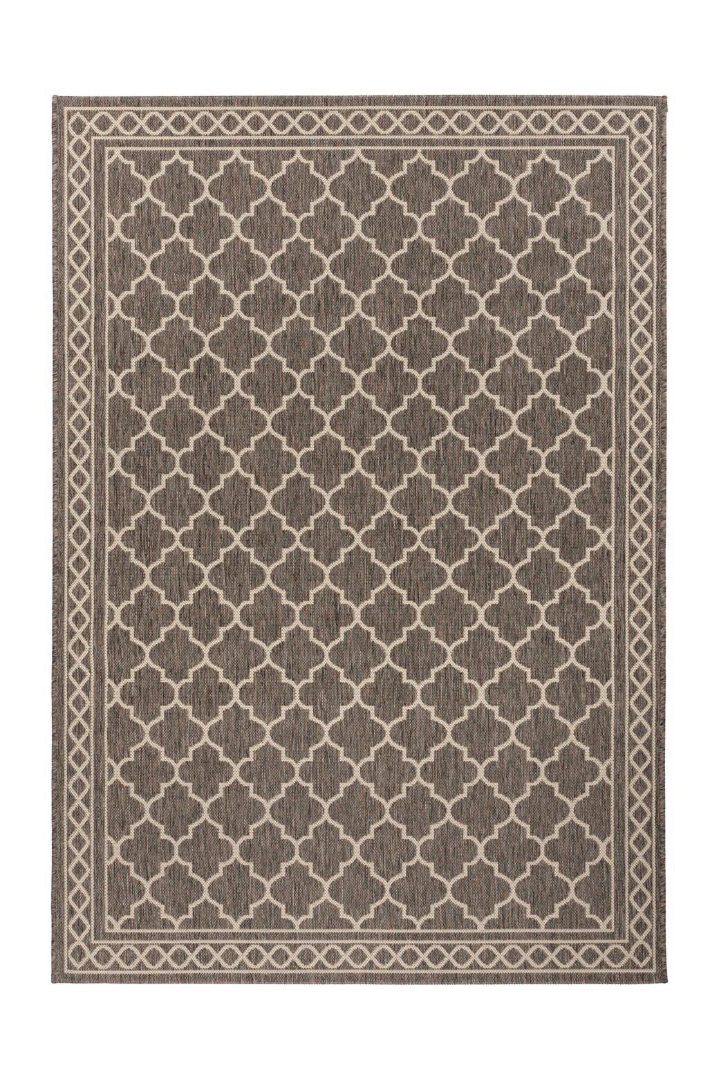 Flachwebeteppich Splash 300 Braun / Creme - Creme/Braun, Konventionell, Textil (80/150cm) - Kayoom