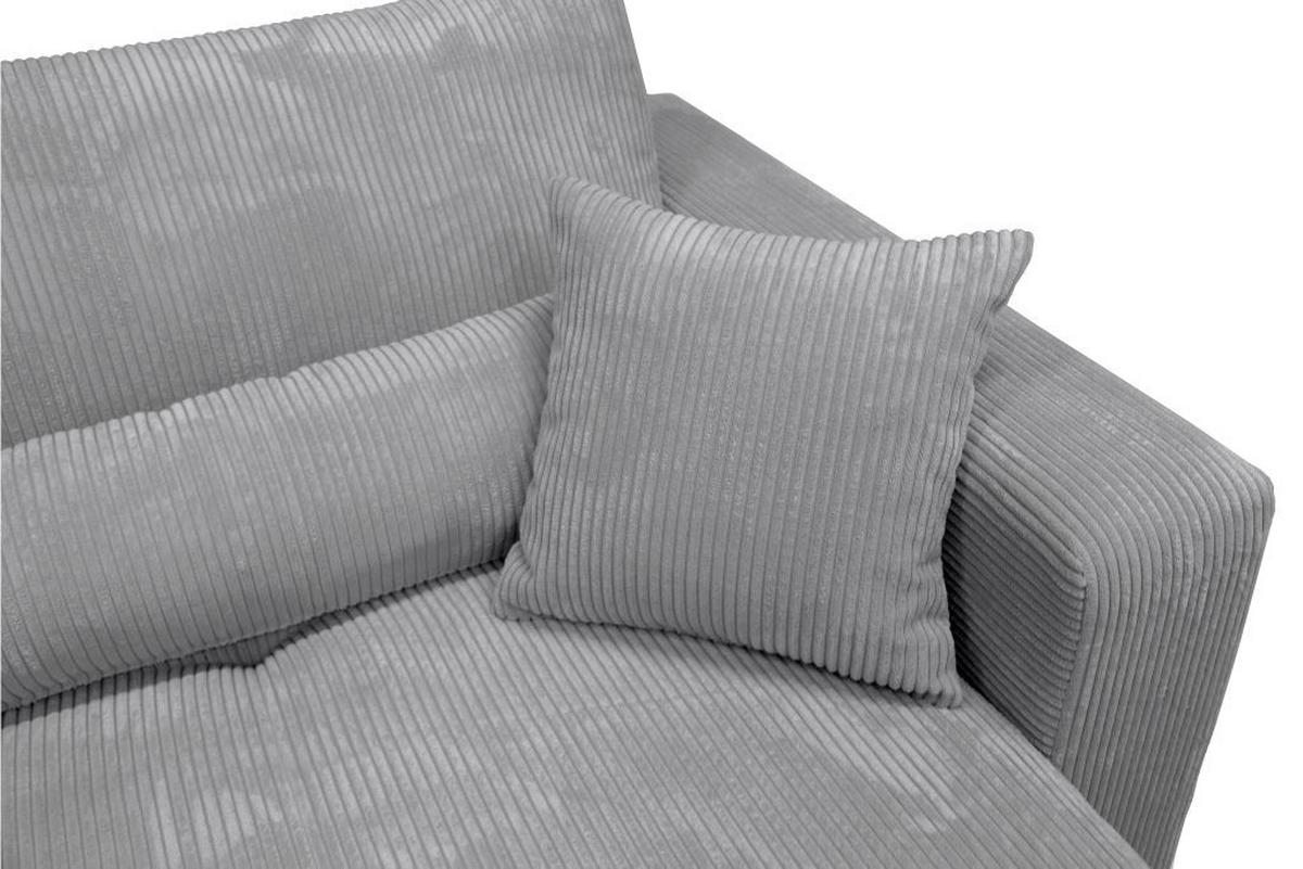 Kutna Garnitura Xela - siva/crna, Moderno, tekstil (265/170cm) - Modern Living