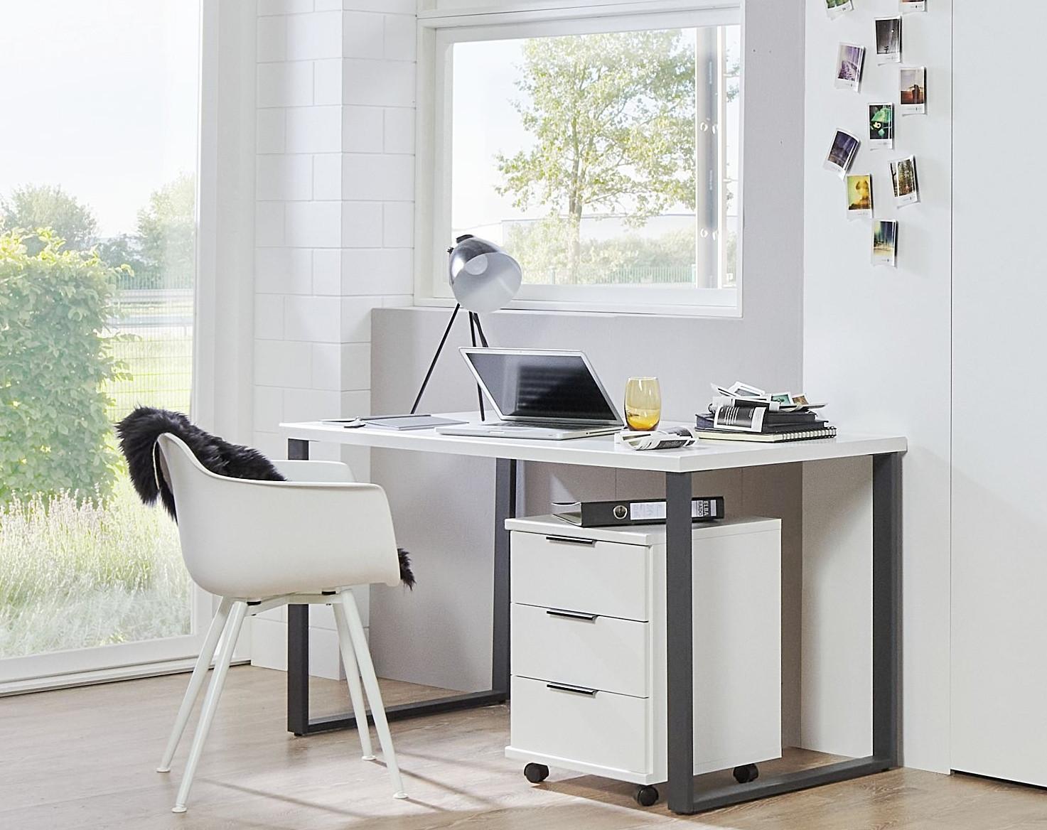 KONTENER NA KÓŁKACH NORDERNEY - czarny/biały, Design, materiał drewnopochodny/tworzywo sztuczne (52/40/38cm) - Boxxx