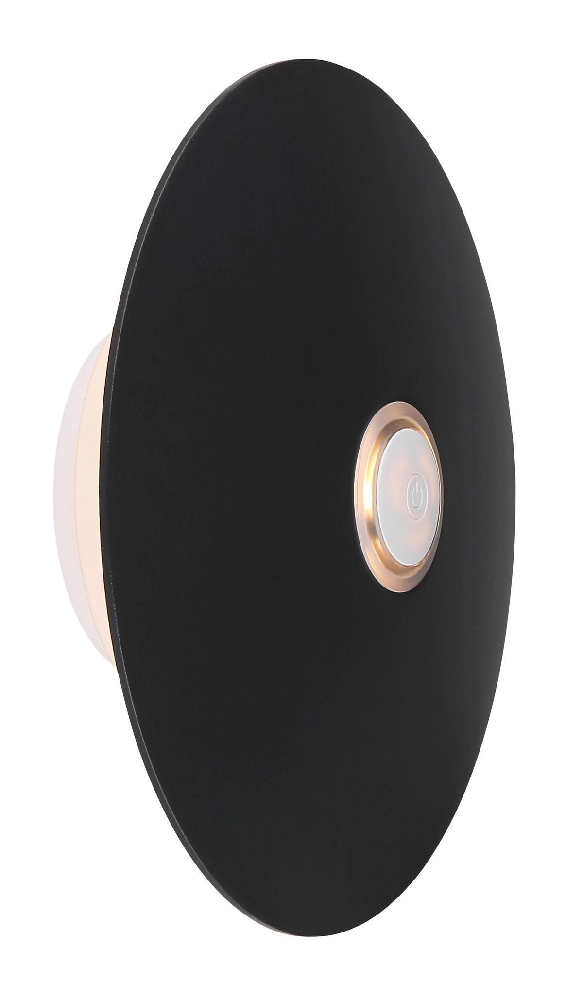 Akku-Tischleuchte Kyler Schwarz/Weiß max. 3 Watt - Schwarz/Weiß, Design, Kunststoff/Metall (18/30cm) - Globo