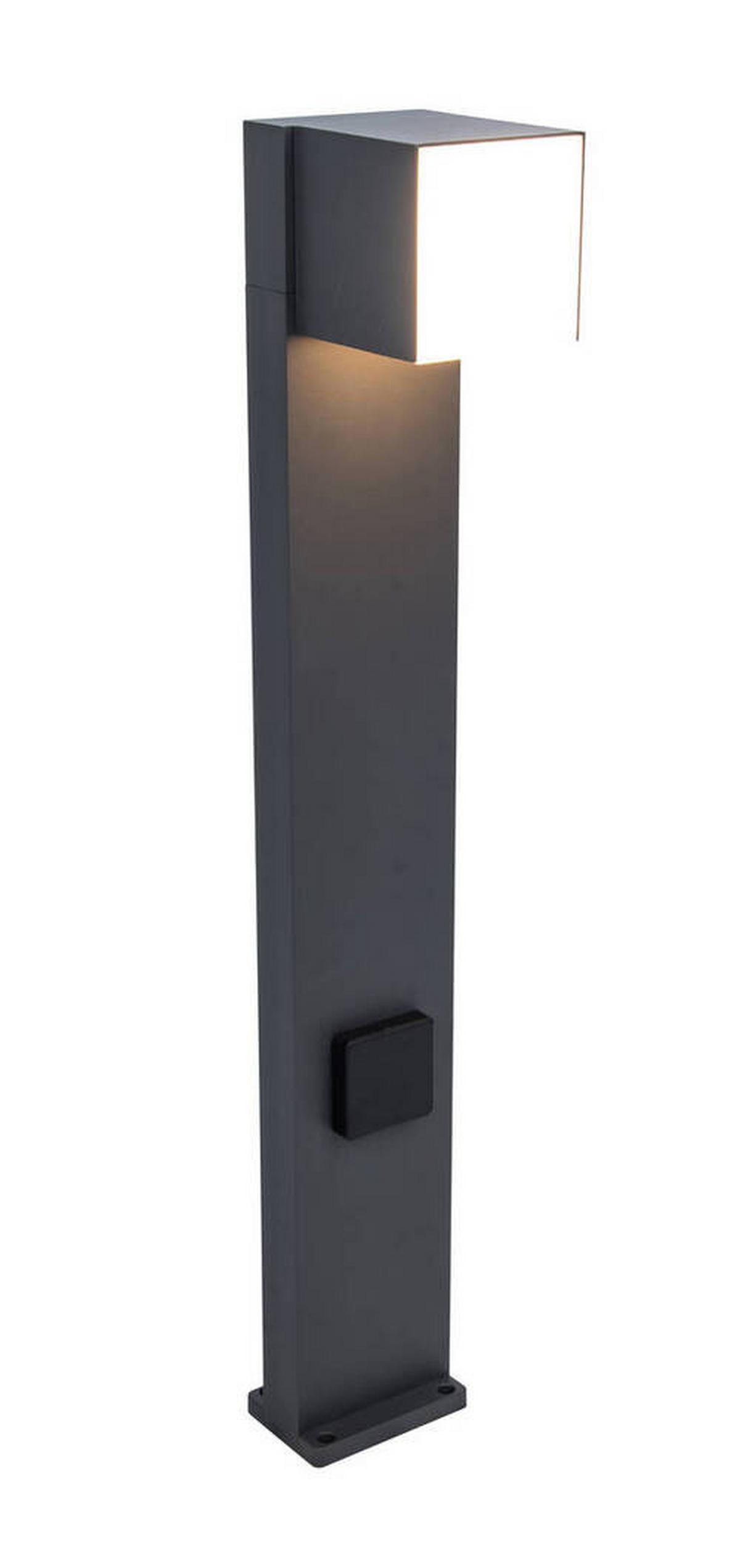 LAMPA SŁUPEK 7193805118 CUBA - antracytowy/biały, Basics, tworzywo sztuczne/metal (75/11/13,7cm)