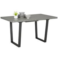 Ausziehtisch Nils Dunkelgrau ca. 140-180x85x76cm - Dunkelgrau/Schwarz, MODERN, Holzwerkstoff/Metall (140-180/85/76cm) - Mömax