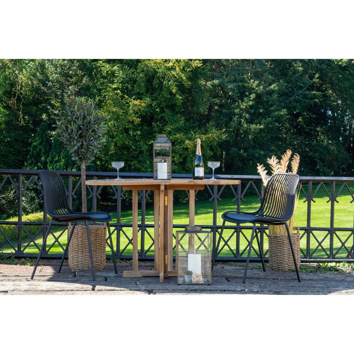 Gartentisch Huelva Teak klappbar - Braun, MODERN, Holz (60/75/120cm) - Gardenson