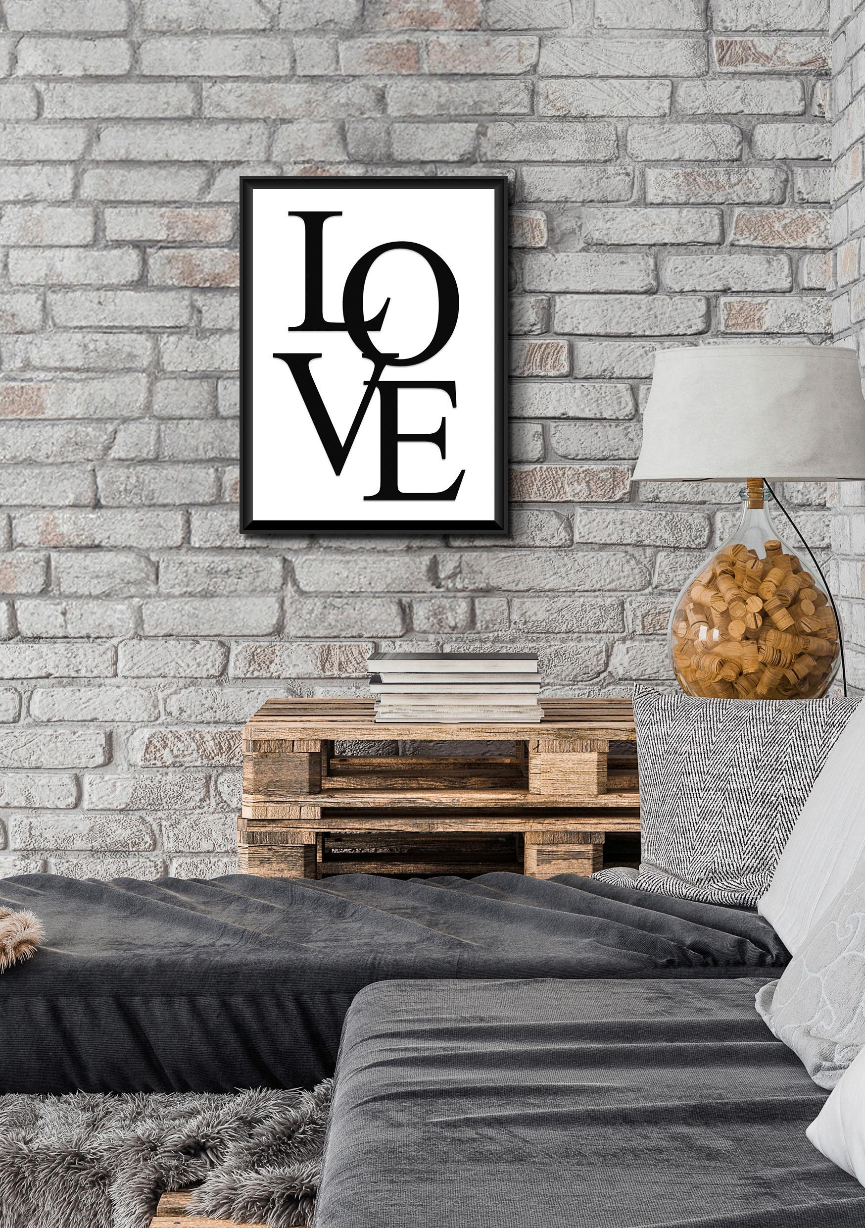 Bild Nero Schwarz/Weiss ca. 30x40cm - Weiss/Schwarz, Papier/Holzwerkstoff (30/40cm) - Modern Living