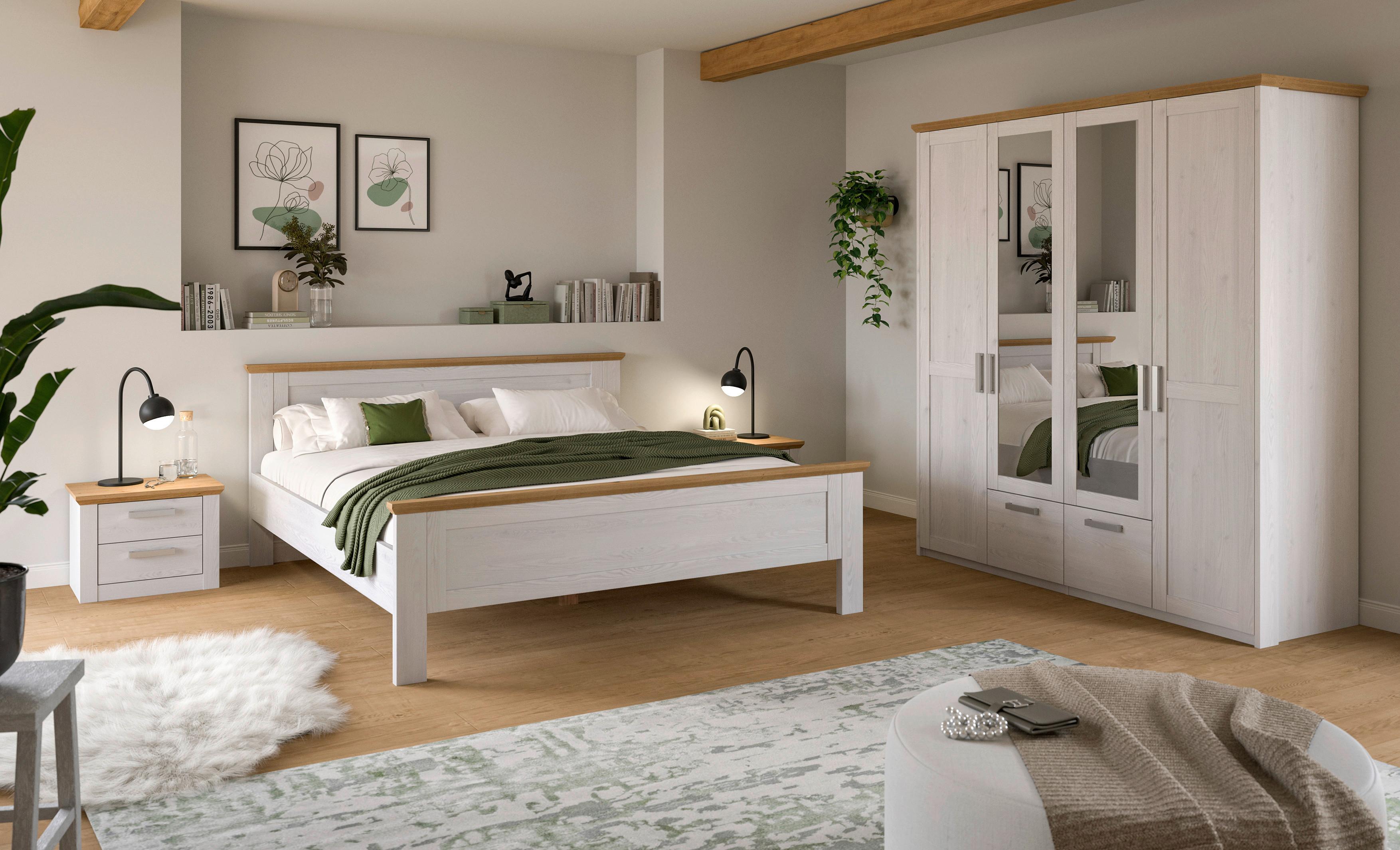 Schlafzimmer VERONA 4-teilig Lärchefarben, Eiche Artisan - Lärchefarben/Eiche Artisan, ROMANTIK / LANDHAUS, Holzwerkstoff - Livetastic