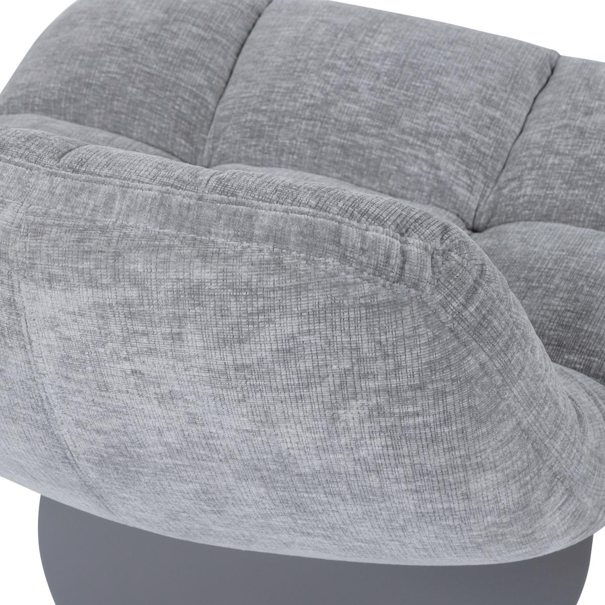 SESSEL Elvi Hellgrau B: 73cm - Hellgrau/Grau, Design, Textil/Metall (73/81/84cm) - Livetastic