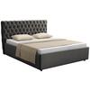 LIT REMBOURRÉ KATAR -EXKLUSIV- - noir/anthracite, KONVENTIONELL, textile (200/200cm) - Mömax