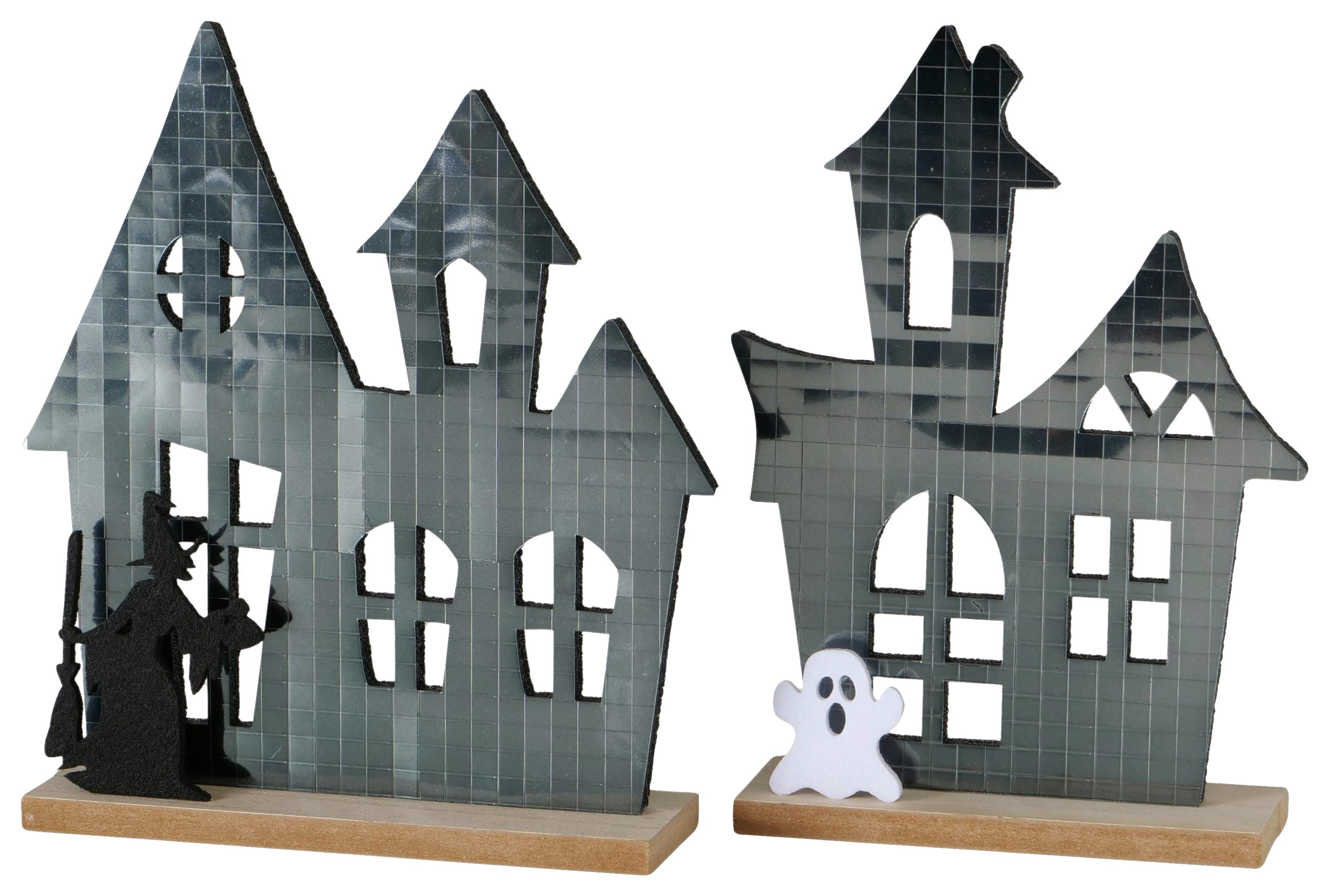 Dekohaus Boozar I diverse Modelle - Schwarz, KONVENTIONELL, Holzwerkstoff/Kunststoff (18,5/21/5cm) - Mömax