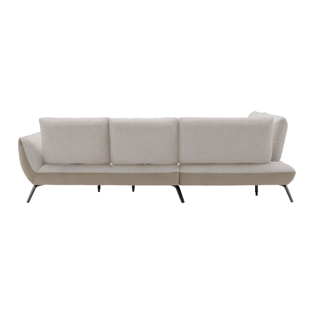 Wohnlandschaft Trendy Sandfarben/Beige - Sandfarben/Beige, MODERN, Holzwerkstoff/Textil (250/93/310cm) - Premium Living