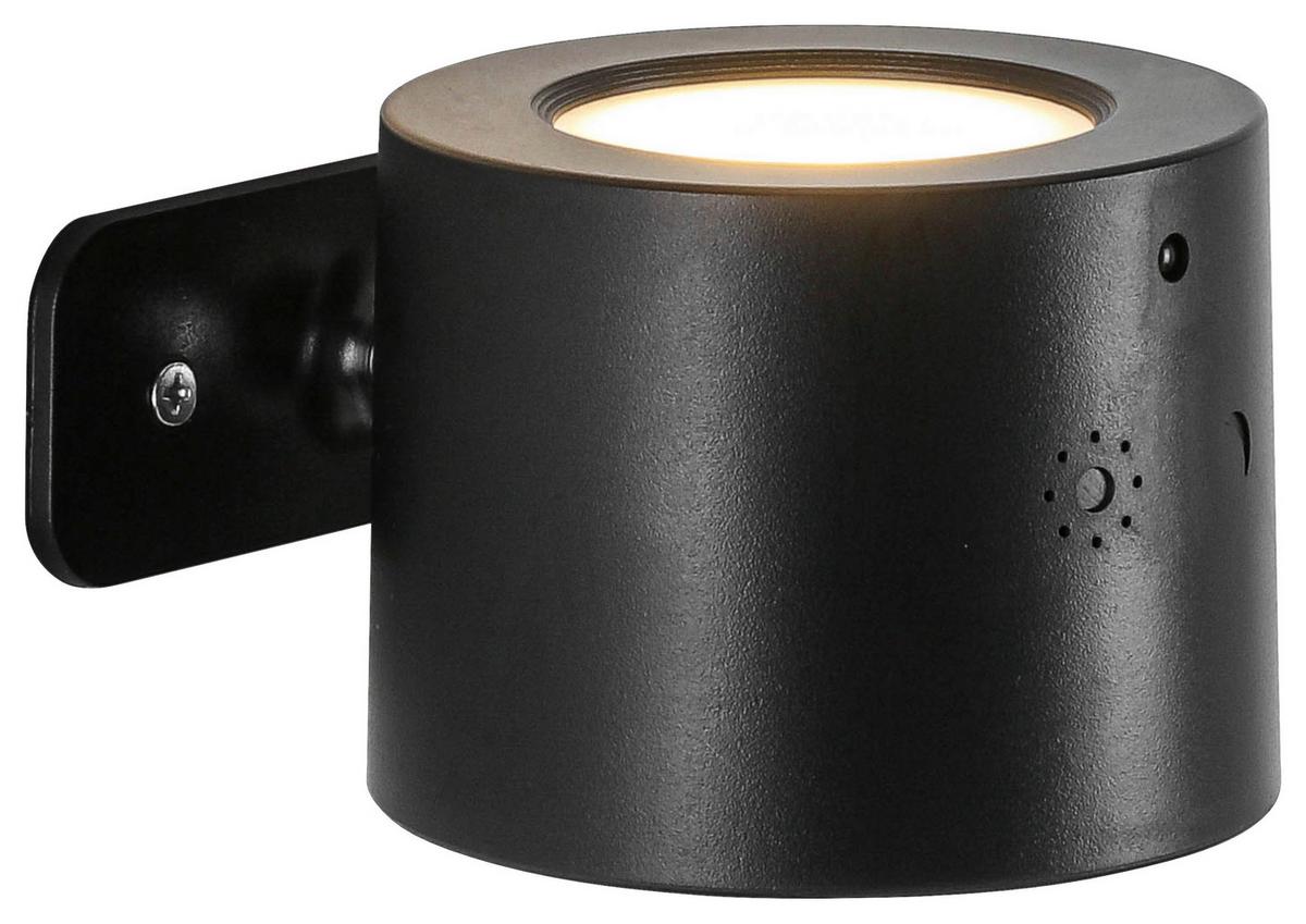 LED-Wandleuchte Rig1 Schwarz max. 5 Watt - Schwarz, MODERN, Kunststoff/Metall (9,3/7,5/5,2cm) - Mömax