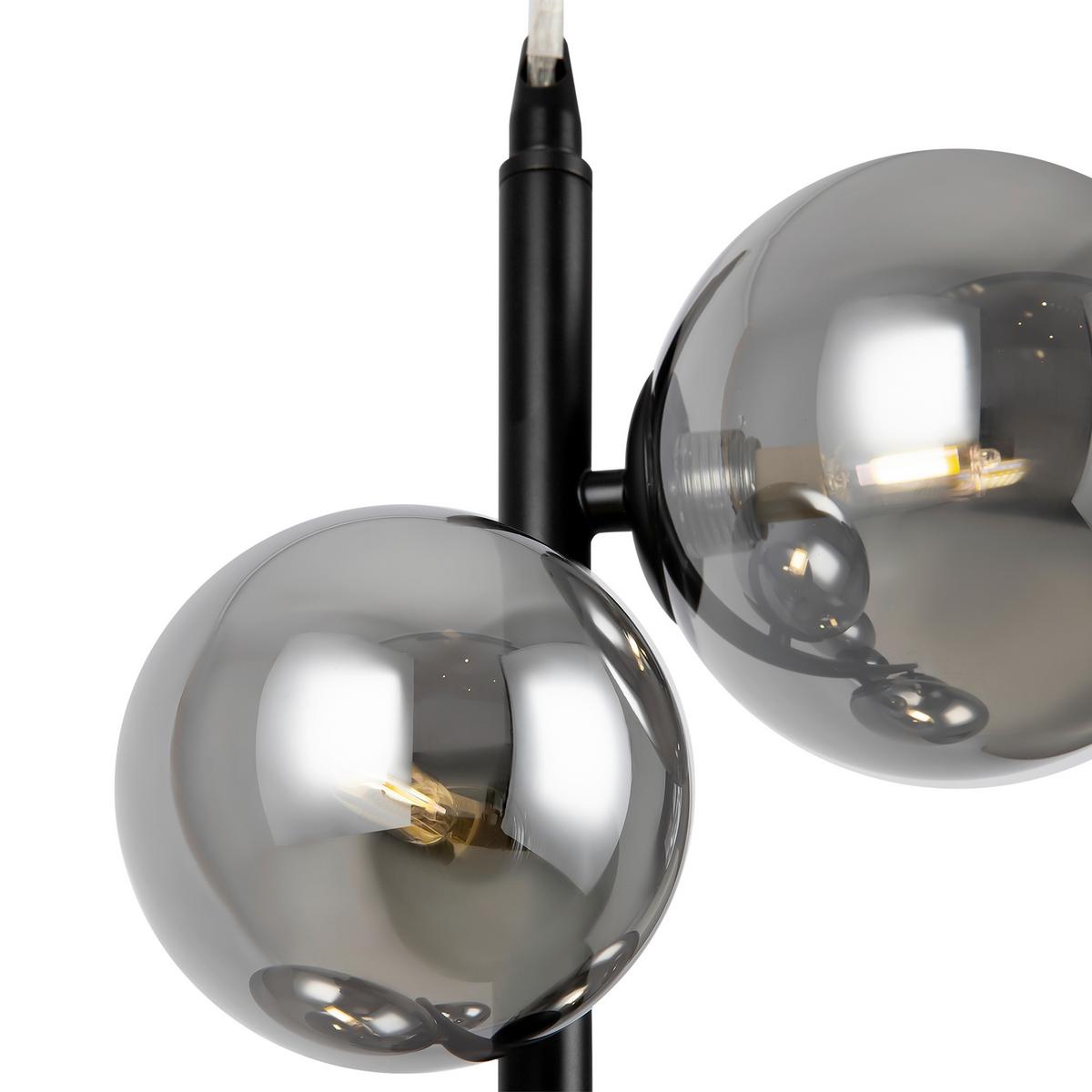 LAMPE À PENDENTIF DALLAS - Schwarz/Grau, Trend, Glas/Metall (29/170cm) - MAYTONI
