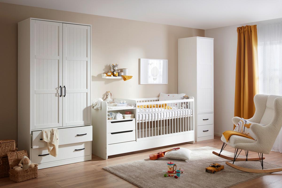 Gitterbett in Weiss ca. 70x140cm - Weiss, Modern, Holz/Holzwerkstoff (204/95/75cm) - Mömax