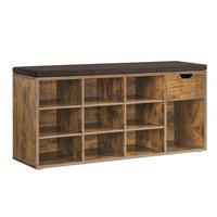 Garderobenbank in Dunkelbraun inkl. Sitzauflage - Dunkelbraun, Trend, Holzwerkstoff (104/48/30cm) - MID.YOU