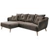 Wohnlandschaft Baggio Braun Velours - Buchefarben/Braun, MODERN, Holz/Textil (162/277cm) - Livetastic