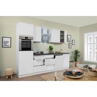 Küchenblock Premium Weiß B: ca. 280 cm - Weiß/Braun, MODERN, Holzwerkstoff (280cm) - Respekta