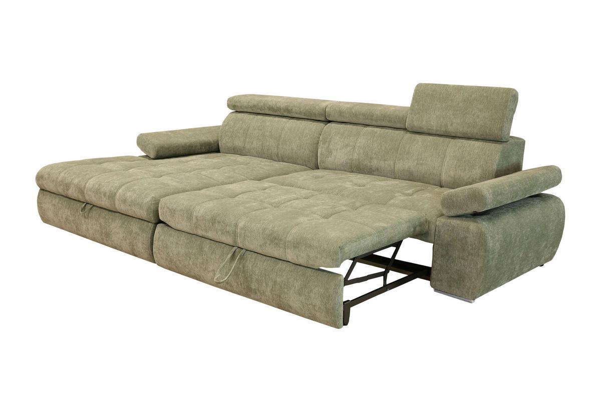 Colțar Vegas - verde salvie, Design, lemn/textil (173/294cm) - Modern Living