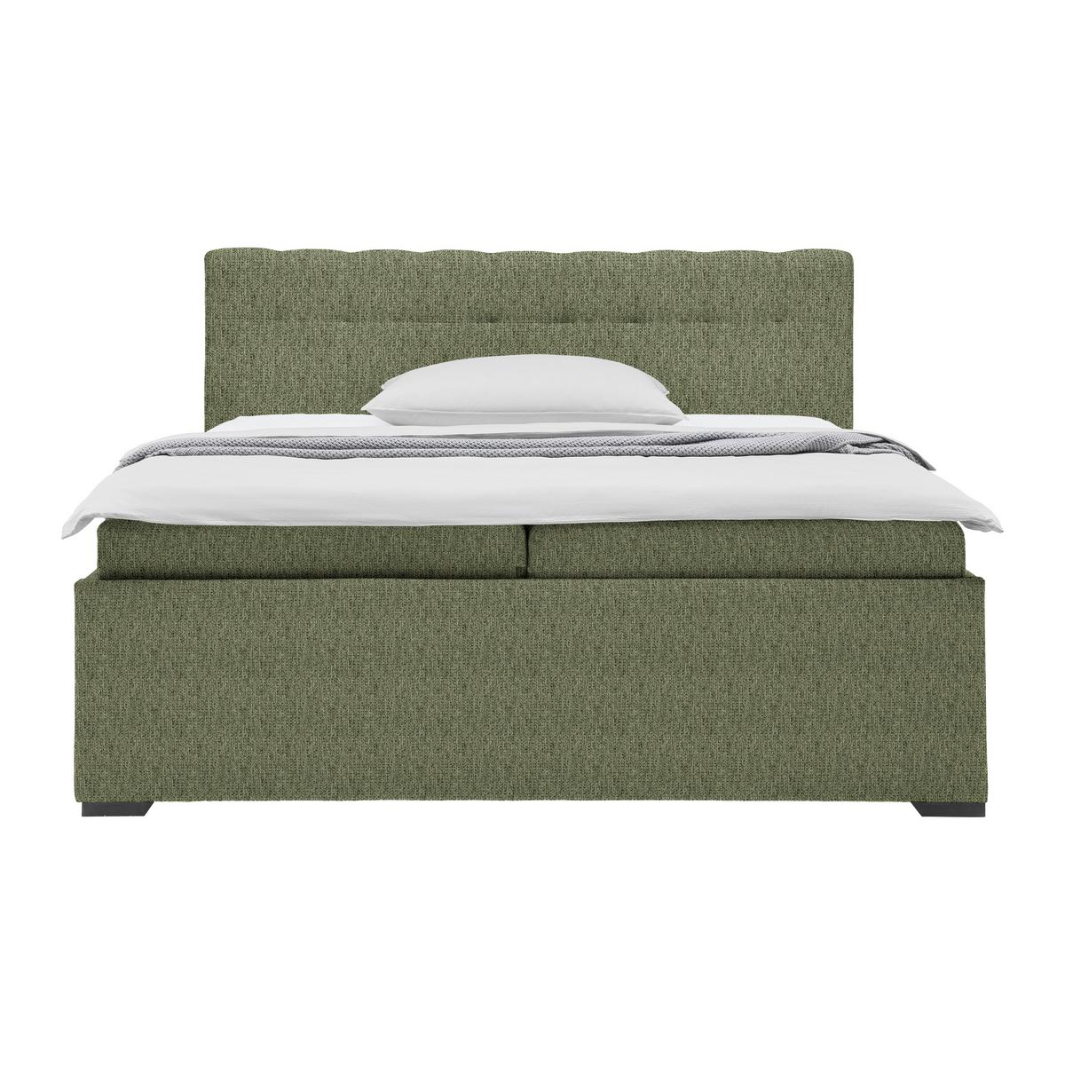 Polsterbett Thor in Olivgrün ca. 160x200cm - Anthrazit/Olivgrün, KONVENTIONELL, Textil (160/200cm) - Mömax