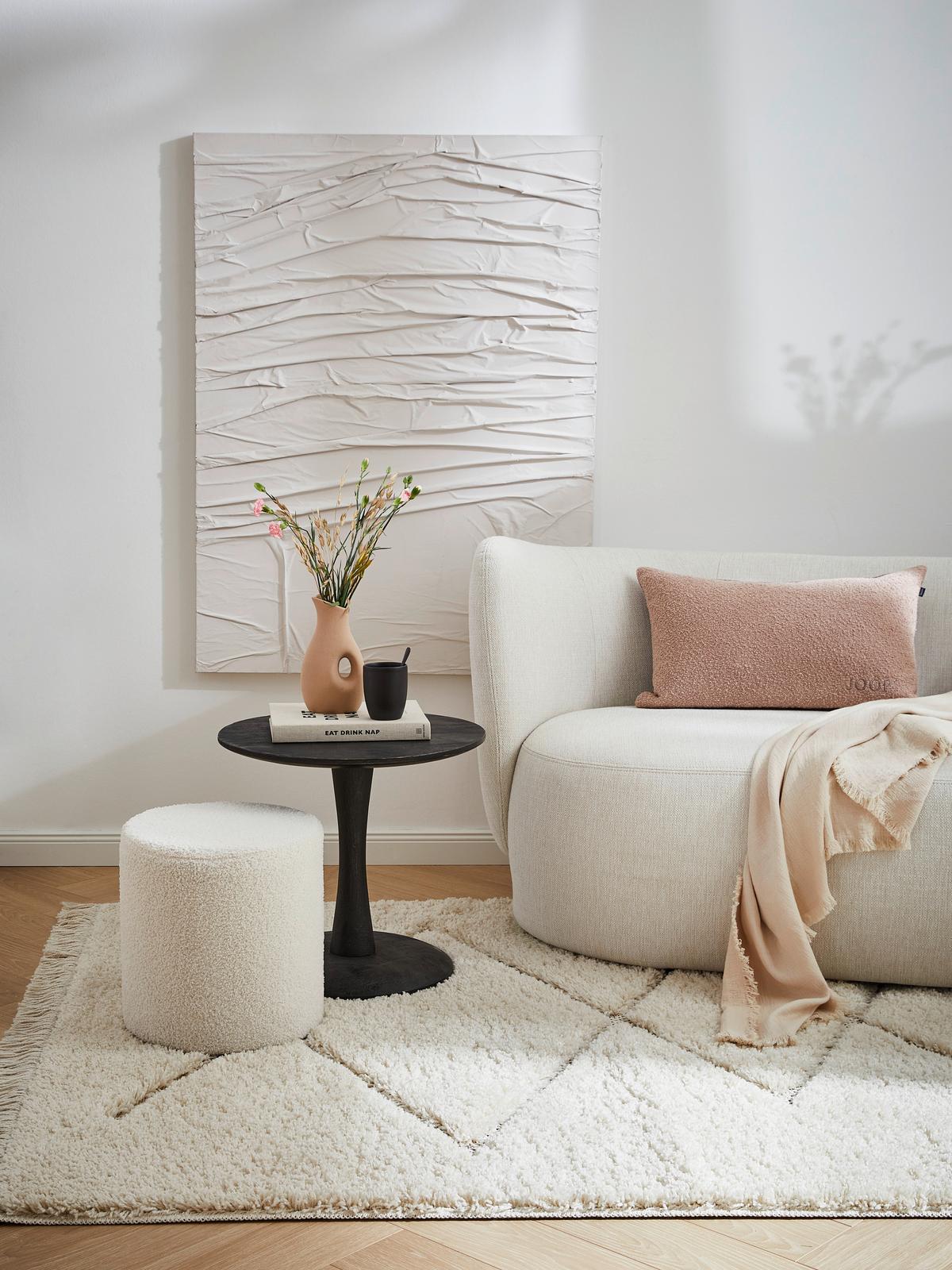 OBRAZ OLEJNY I-23907-1 - beżowy, Design, drewno/tkanina (90/120cm) - Monee