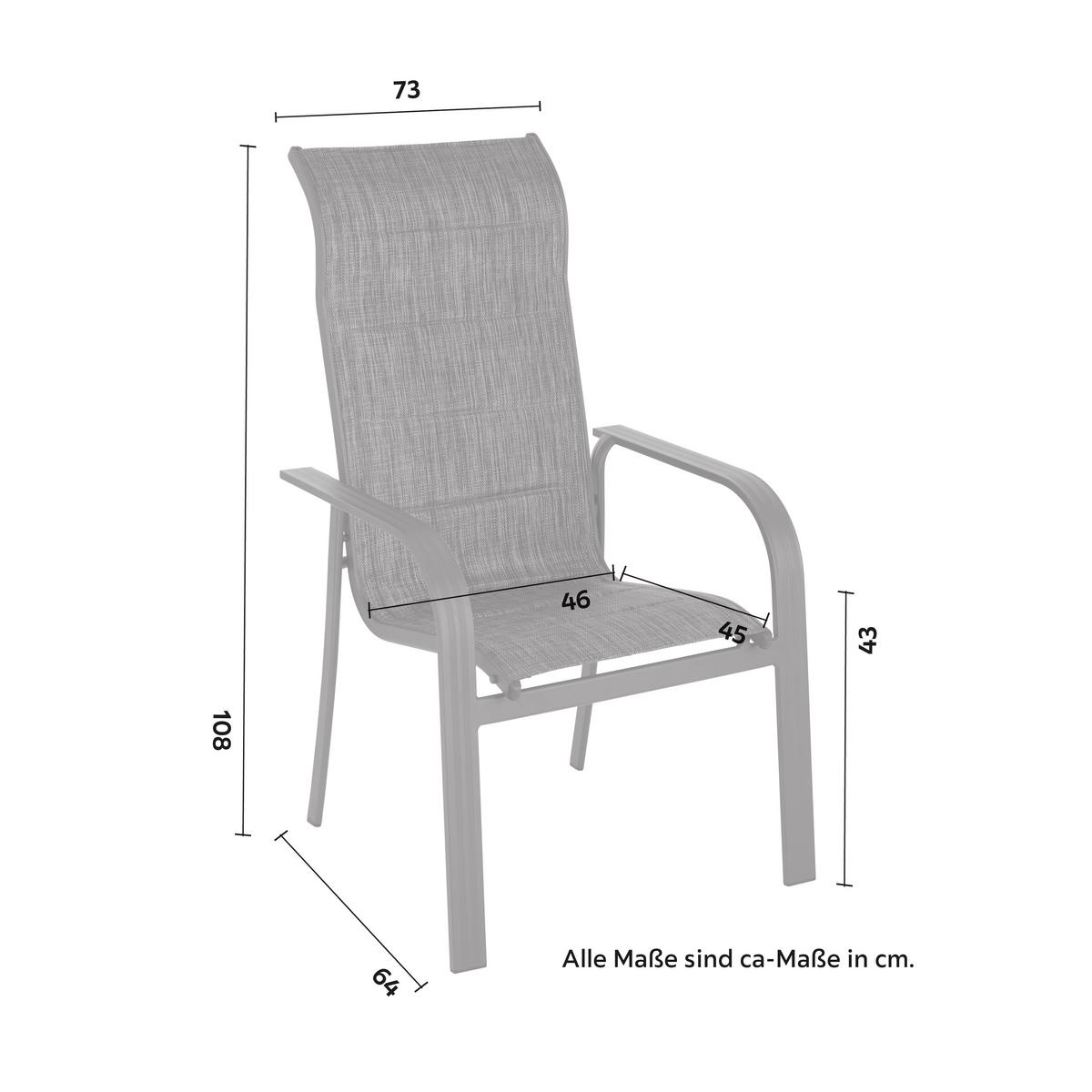 Stapelsessel Bono 1 Anthrazit - Anthrazit, Modern, Textil/Metall (73/108/64cm) - Mömax