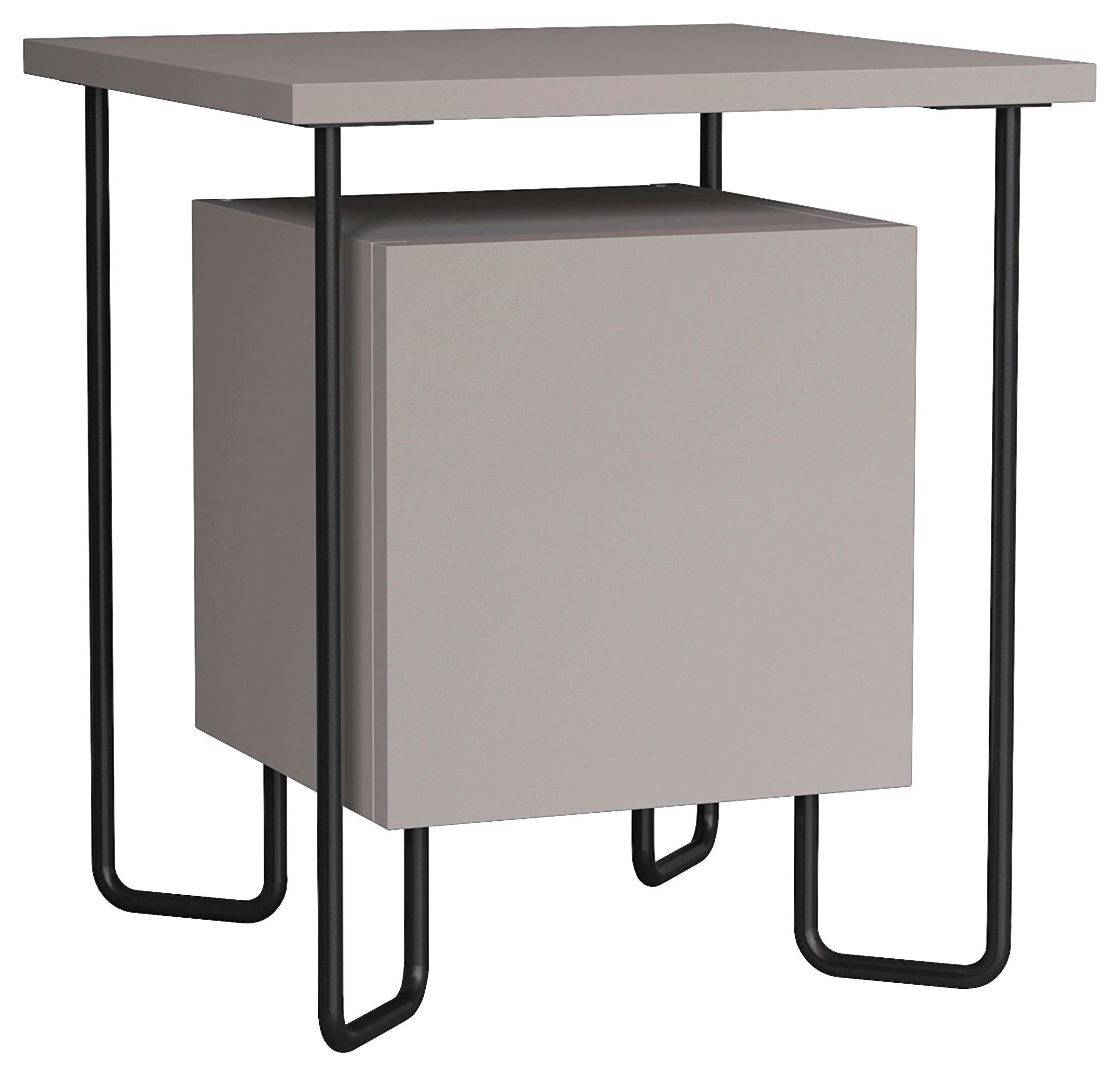 Nachtich Acres ca. 40x45x40 cm Beige - Beige/Schwarz, Design, Holzwerkstoff/Metall (40/45/40cm) - Livetastic