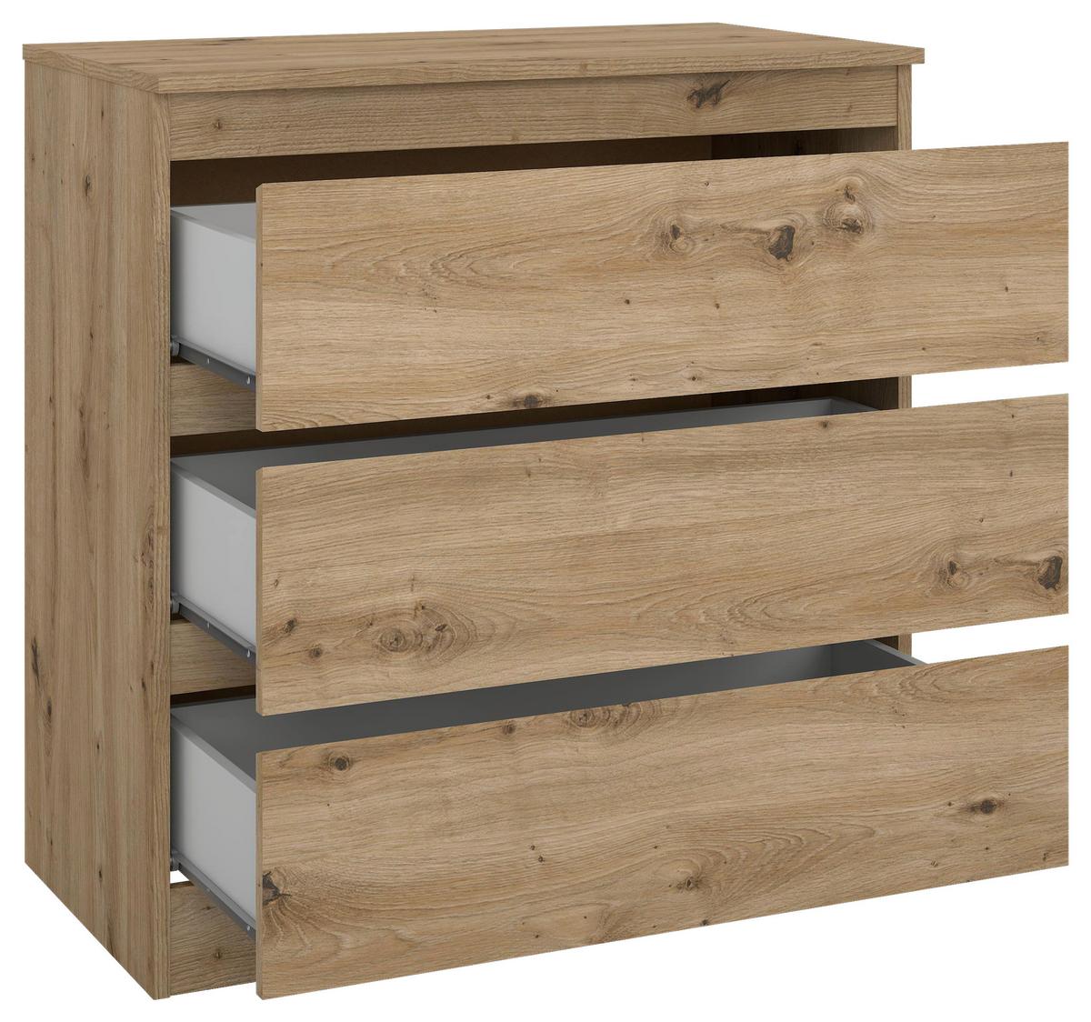 Kommode Mara Eiche Artisan Nachbildung - Eiche Artisan, KONVENTIONELL, Holz (77/80/42cm) - Mömax