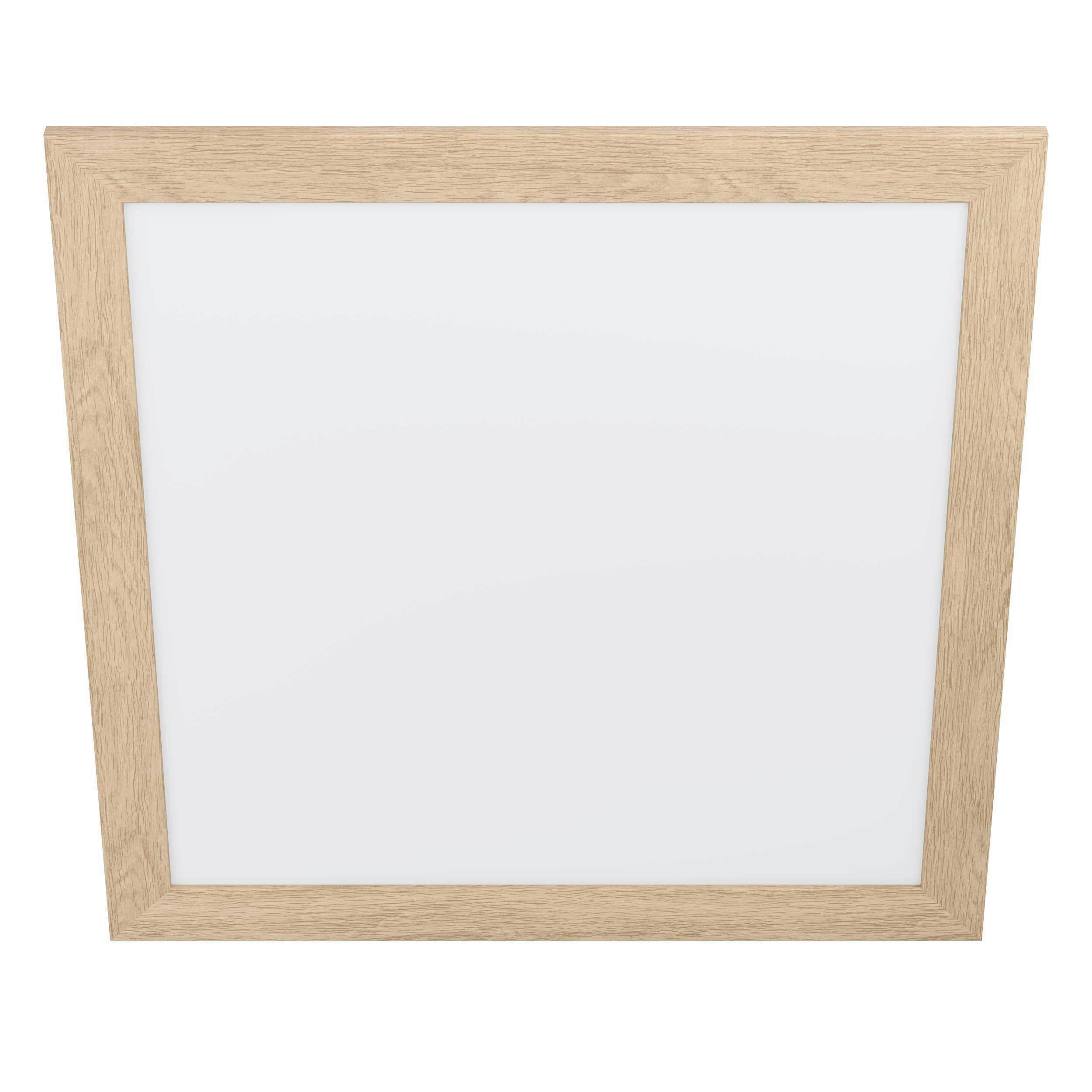 Deckenleuchte 99472* Piglionasso - Weiss/Eichefarben, Natur, Holz/Kunststoff (64,5/64,5/5,5cm) - Eglo