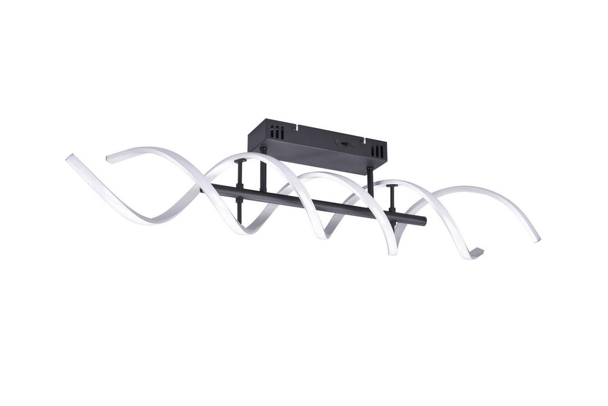 LAMPA SUFITOWA LED 641810205 SEQUENCE - czarny/kolor aluminiowy, Design, metal (90/14,5/20,5cm) - Trio Leuchten