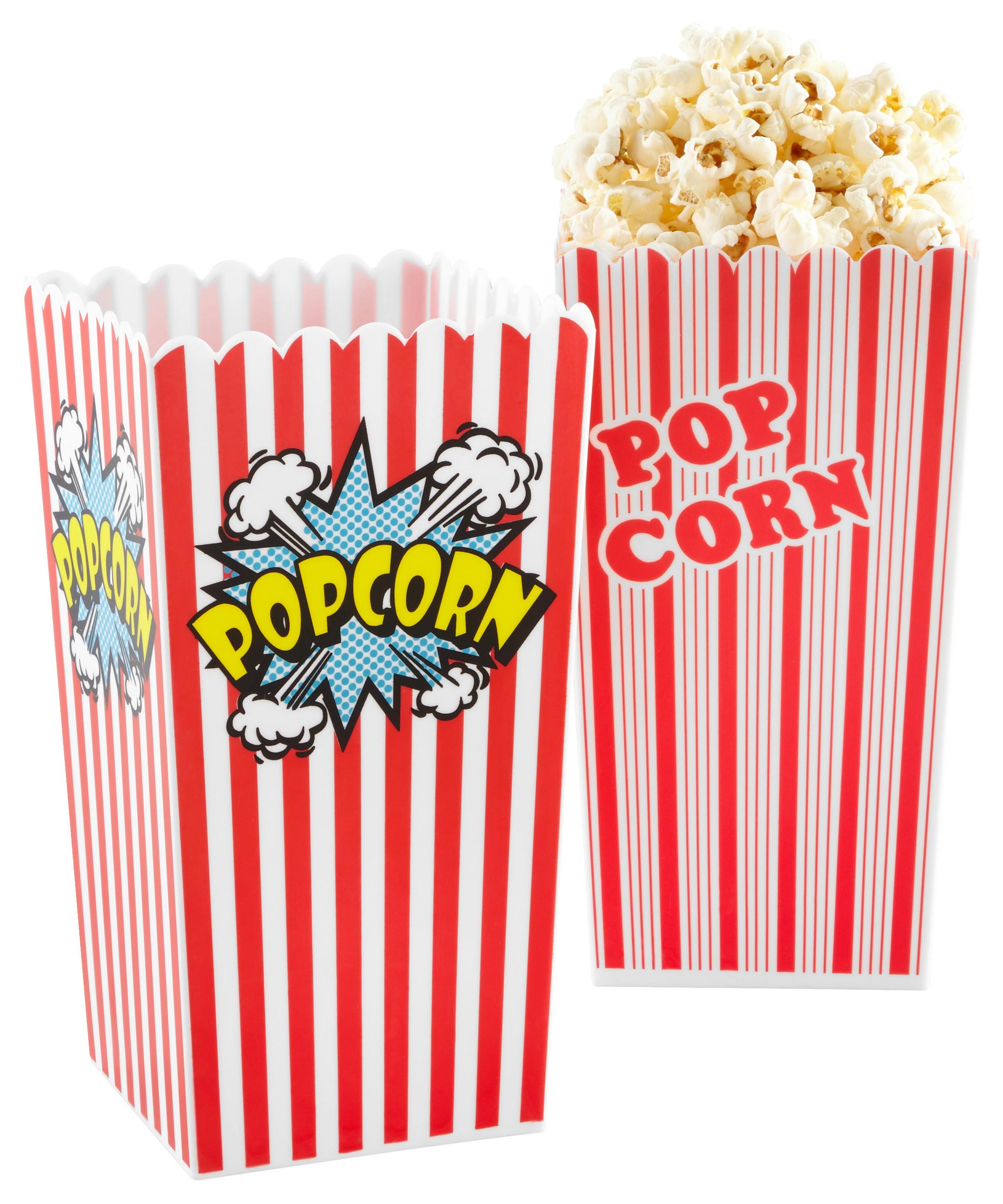 Popcorntüte Poppy mit diversen Motiven - Rot/Weiß, Kunststoff (11/11/21,5cm) - Modern Living