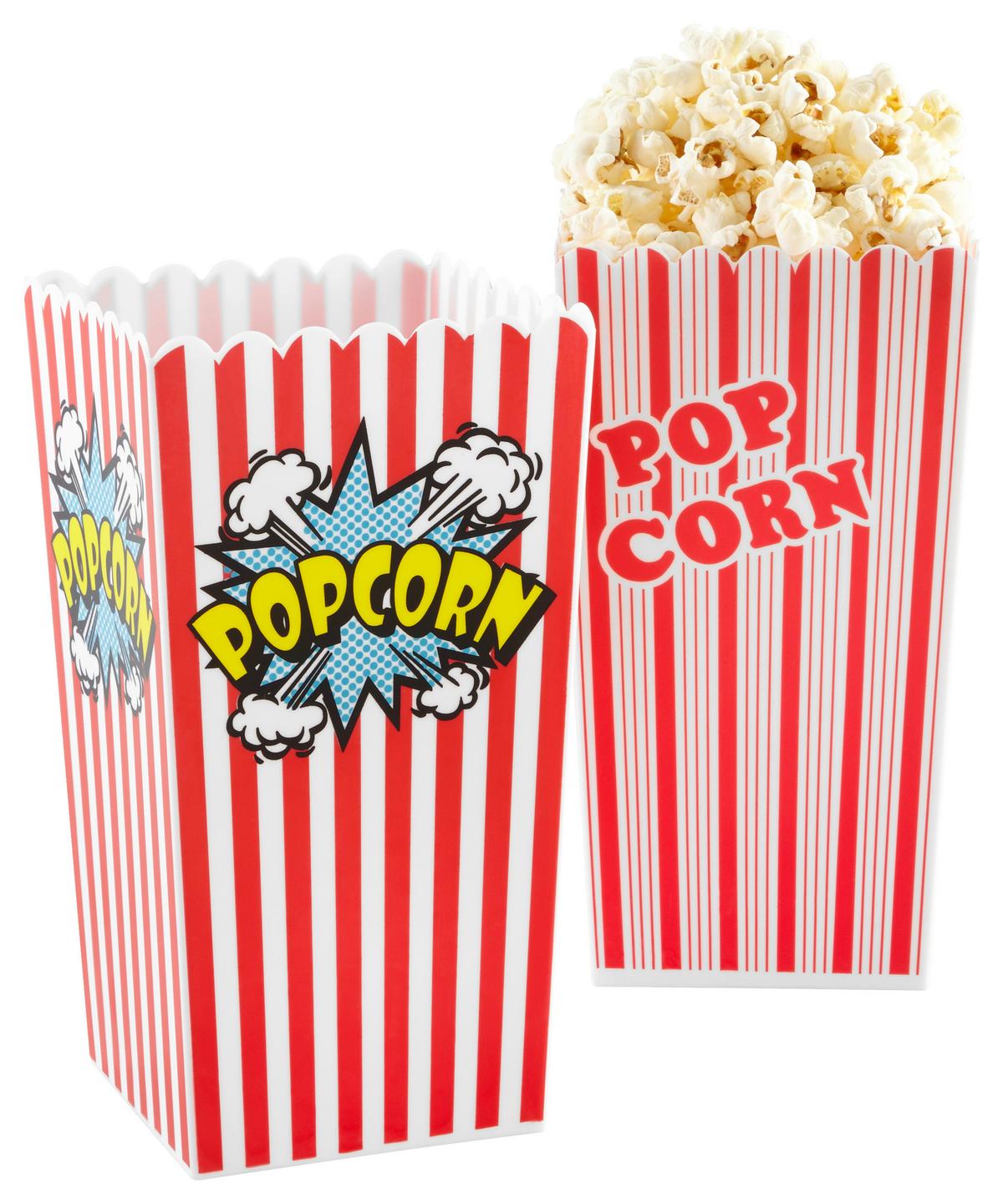Popcorntüte Poppy mit diversen Motiven - Rot/Weiß, Kunststoff (11/11/21,5cm) - Modern Living