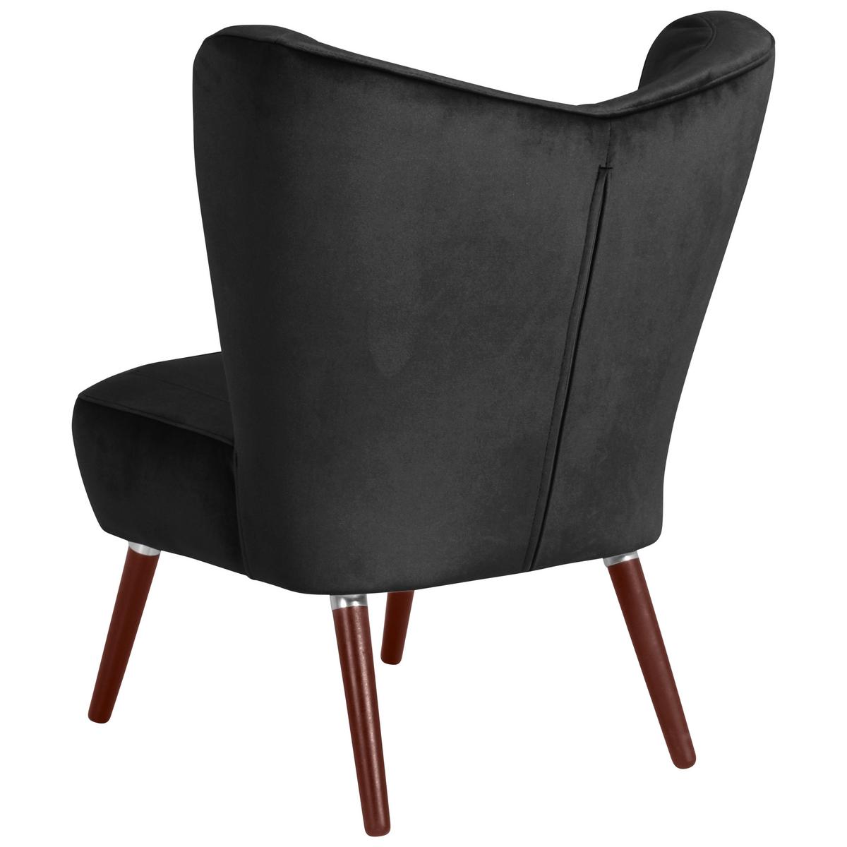SESSEL SARI - Nussbaumfarben/Schwarz, Design, Holz/Holzwerkstoff (70/86/69cm) - Max Winzer
