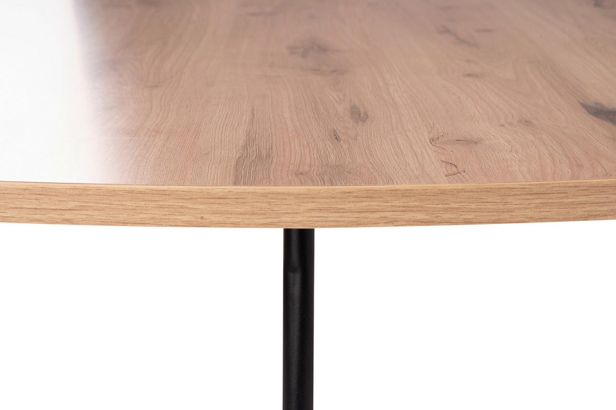 Couchtisch B152577 Yolanda - Beigebraun/Schwarz, Natur, Holzwerkstoff/Metall (80/55/37cm) - Globo