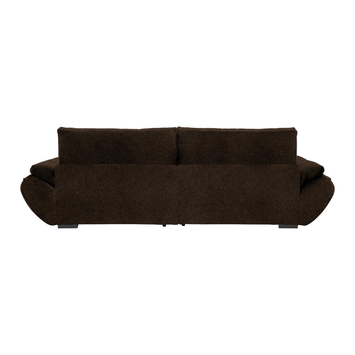 Wohnlandschaft Vivo Dunkelbraun - Dunkelbraun/Schwarz, MODERN, Kunststoff/Textil (317/63/179cm) - Premium Living