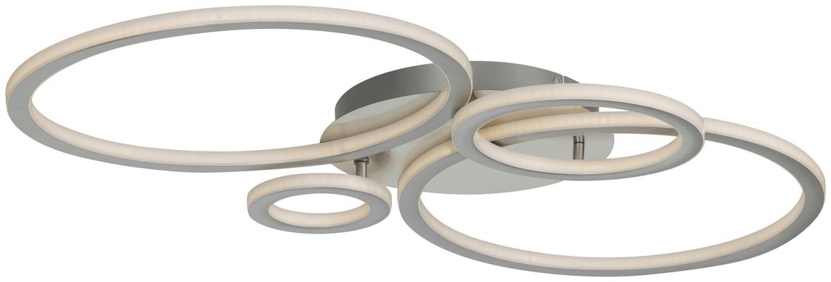 Stropna Led-svetilka Klause - srebrne barve/barve niklja, Moderno, kovina/umetna masa (95/52/7,7cm) - Mömax