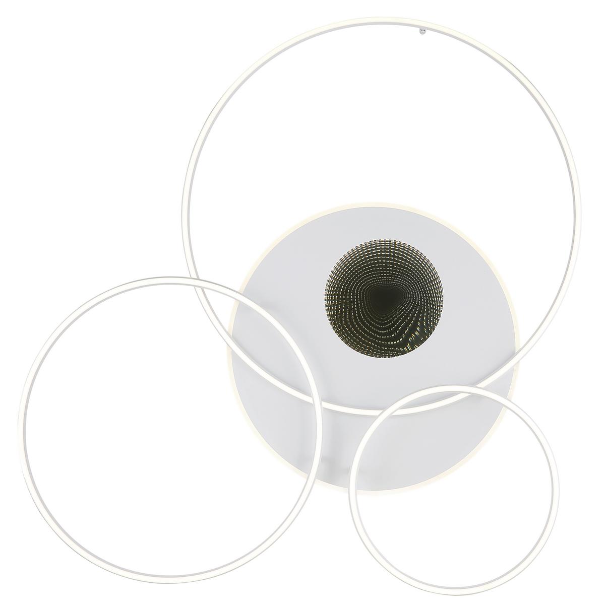 Led Stropna Svjetiljka Invertina - bijela, Design, metal/plastika (126,4/105,3/13cm) - Globo