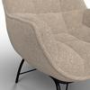 FÅTÖLJ ROBIN - beige/svart, Modern, metall/textil (72/78/81cm) - Bessagi Home