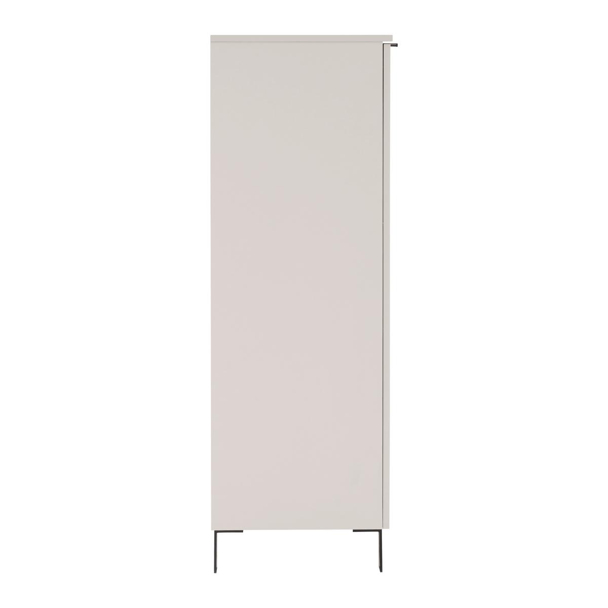 Highboard GW-Fresno in Kaschmir - Kaschmir/Schwarz, Modern, Holzwerkstoff/Metall (130/121/40cm) - Premium Living