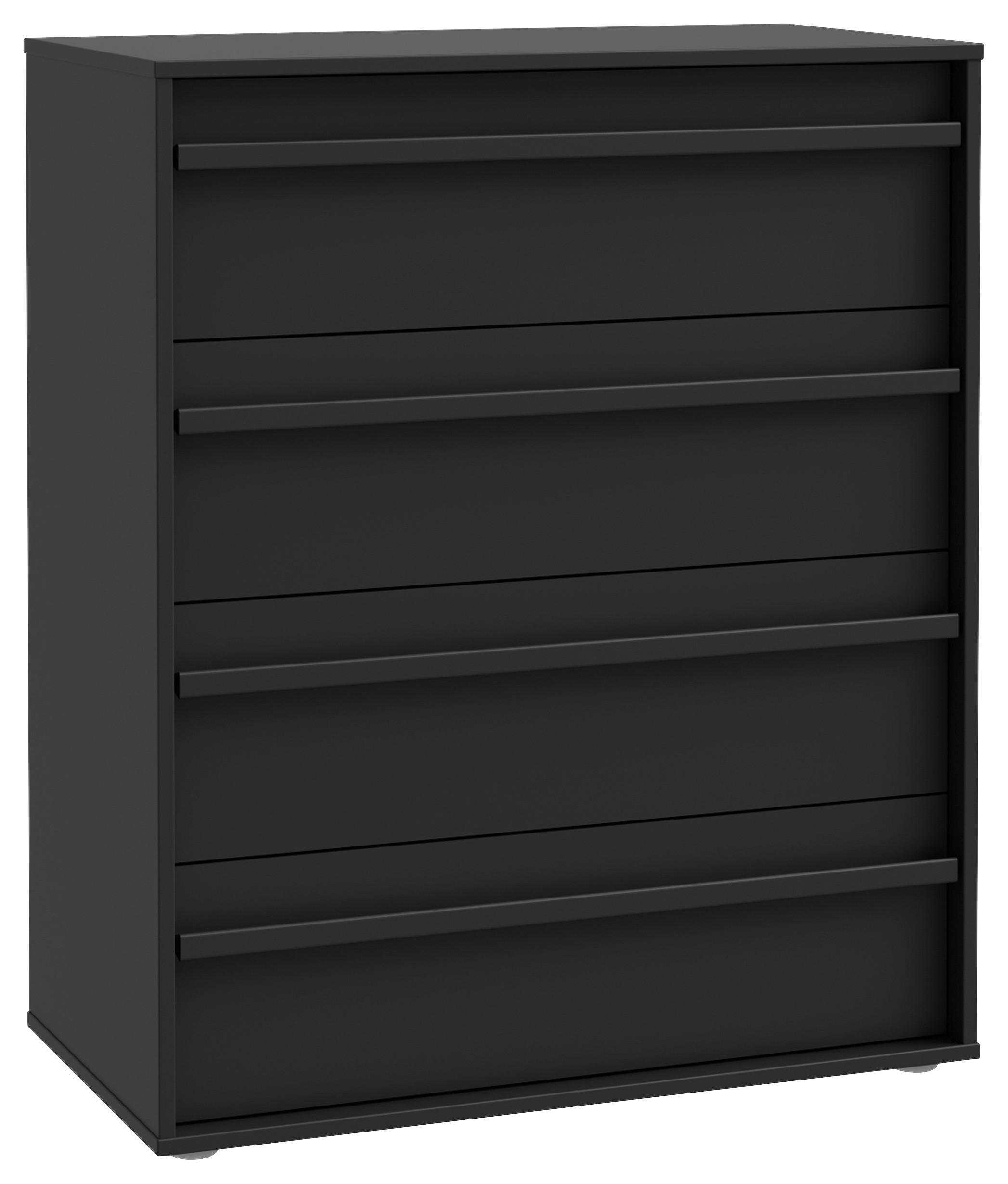 Comodă CLEO - negru, Modern, material pe bază de lemn (78,4/94,4/42cm) - Modern Living