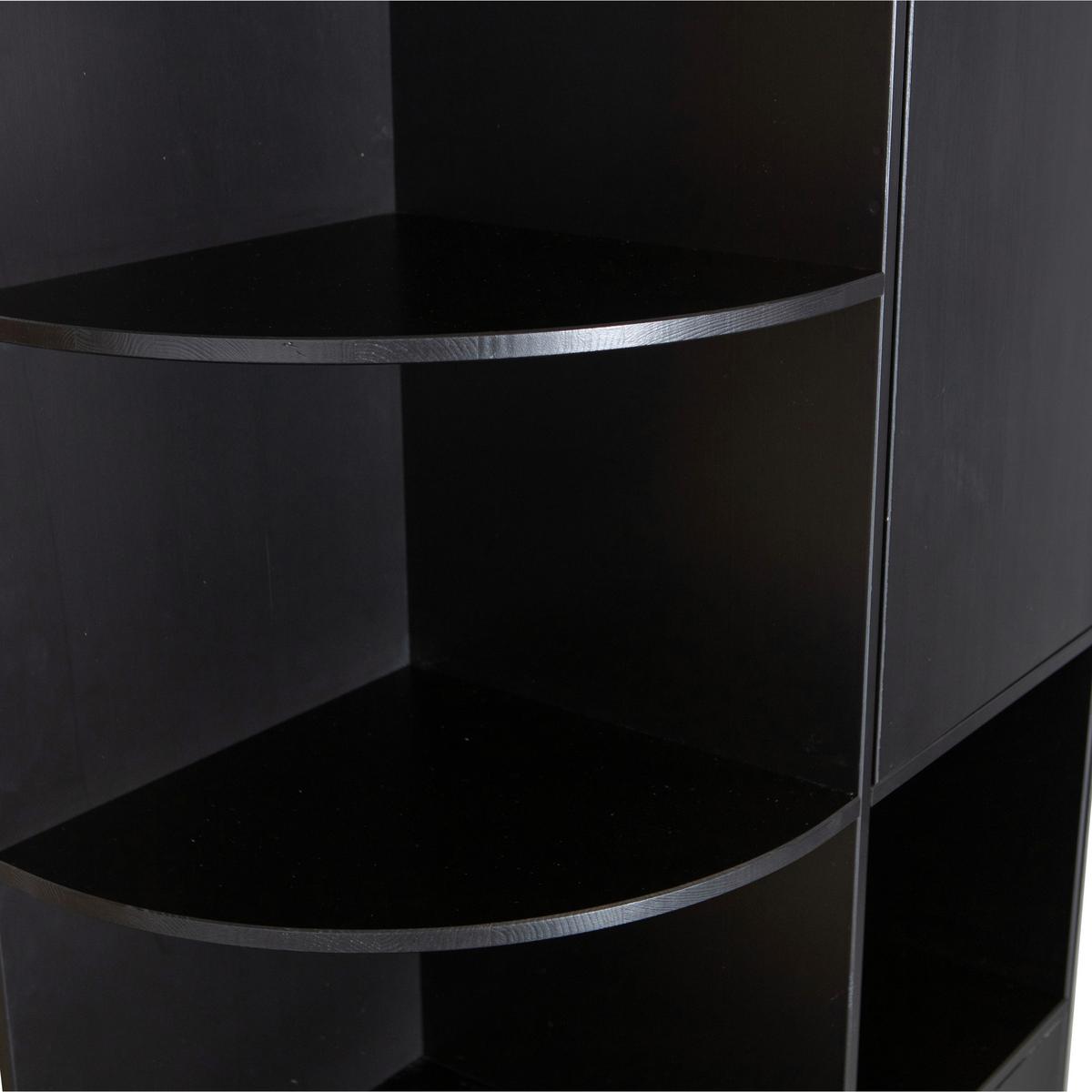 Mehrzweckschrank Finca Schwarz - Schwarz, Design, Holz (78/210/40cm) - Livetastic