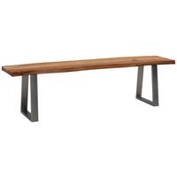 Klop Wl7.293 - barve kroma/barve akacije, Moderno, kovina/les (120/45,5/40cm) - MID.YOU