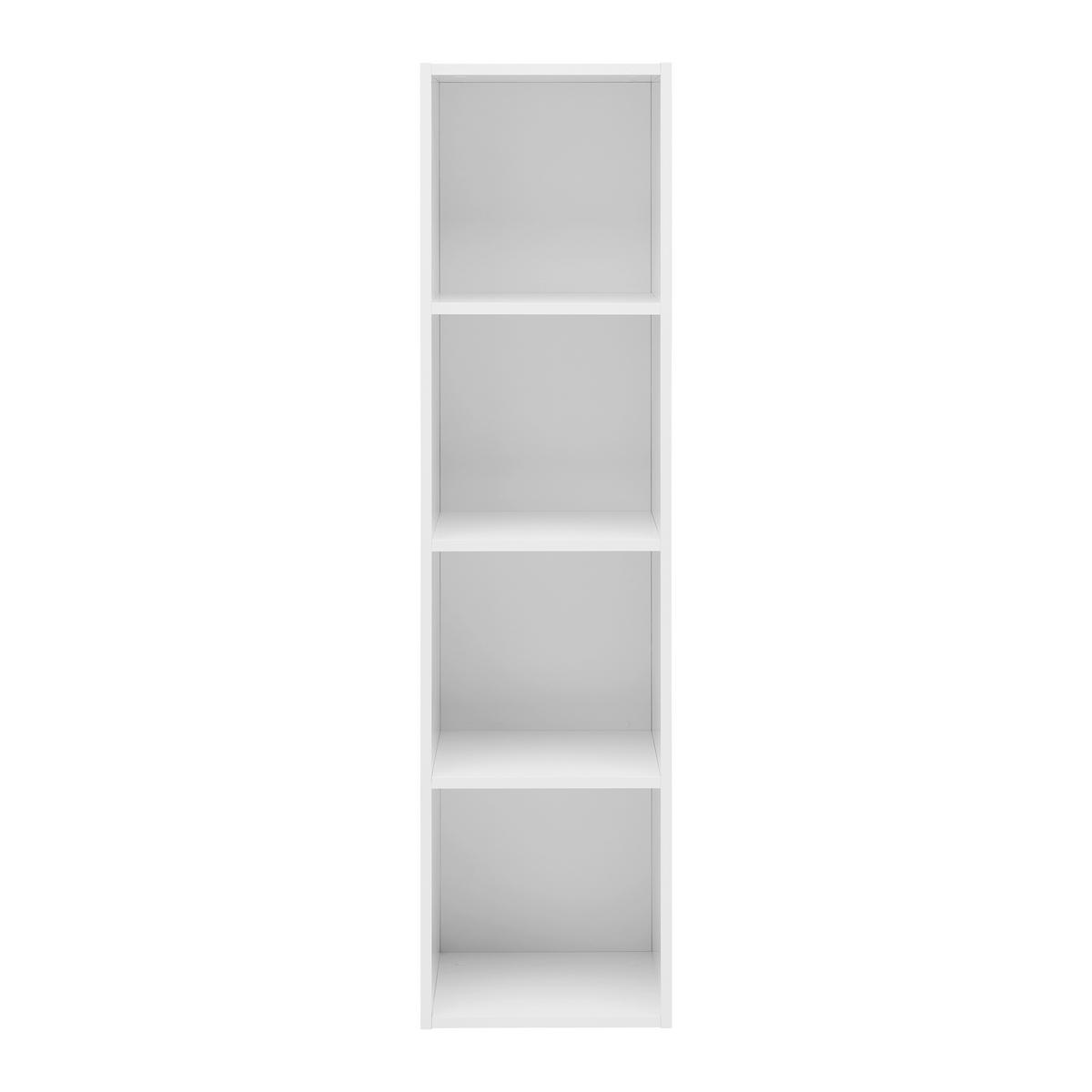 Regal Lugo Weiß - Schwarz/Weiß, MODERN, Holzwerkstoff/Kunststoff (135/43,2/34,4cm) - Mömax