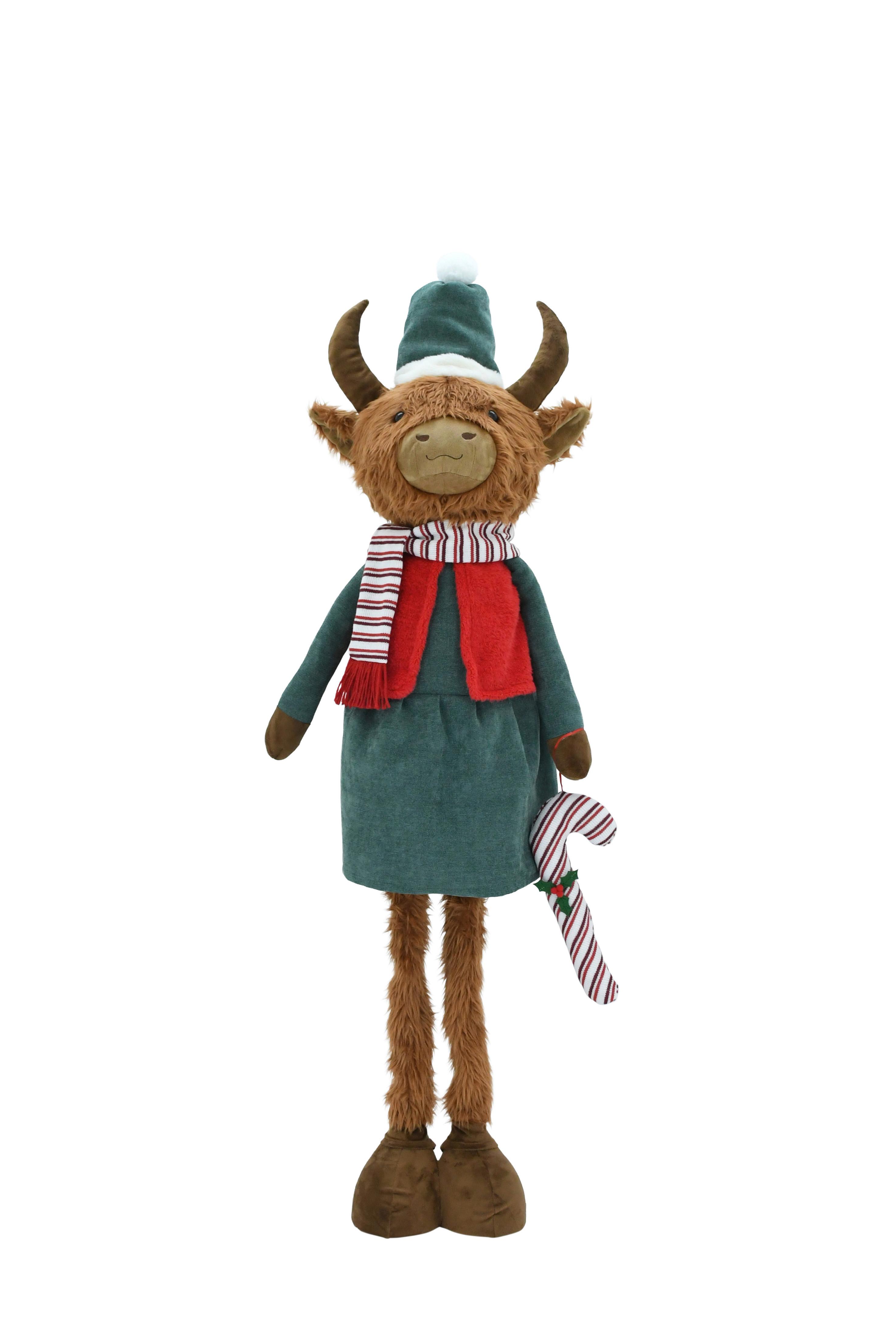 Dekokuh Highland cow Rot/Hellbraun/Mintgrün - Hellbraun/Rot, Textil/Metall (42/137/25cm) - Mömax