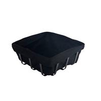 Coș pentru pâine Michi - negru, Modern, metal/textil (22/22/9cm) - Mömax