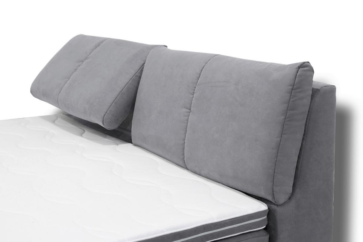 Postelja Boxspring Tabea, Svetlo Siva, 180x200 - siva/barve aluminija, Konvencionalno, kovina/umetna masa (180/200cm) - Mömax