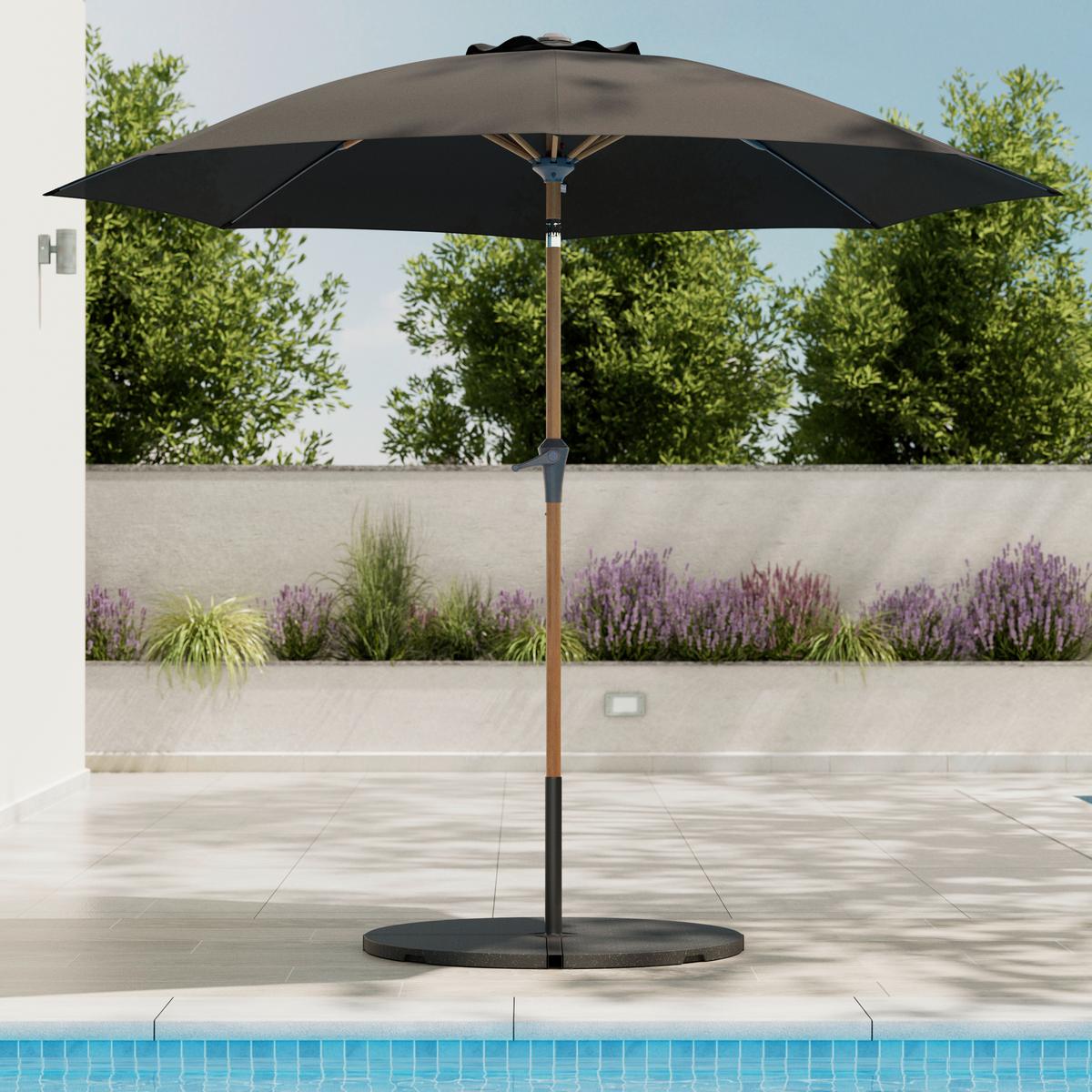 Placă contragreutate suport umbrelă 1buc. Base 46x3,5x46 - gri, Basics, piatră (46/3,5/46cm) - Mömax