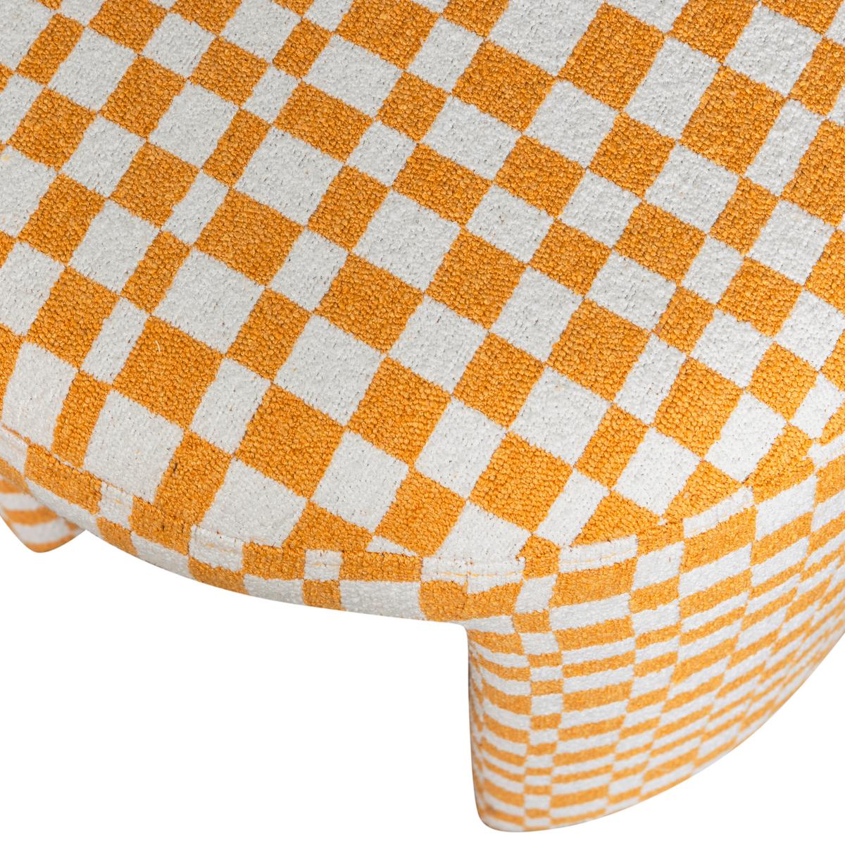 Hocker Charlie Gelb/Weiß - Gelb/Weiß, Design, Textil (45/47/45cm) - Livetastic
