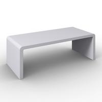Couchtisch Linea Weiß MDF 110/38/50 CM - Creme/Weiß, MODERN, Holzwerkstoff (110/50/38cm) - Bessagi Home