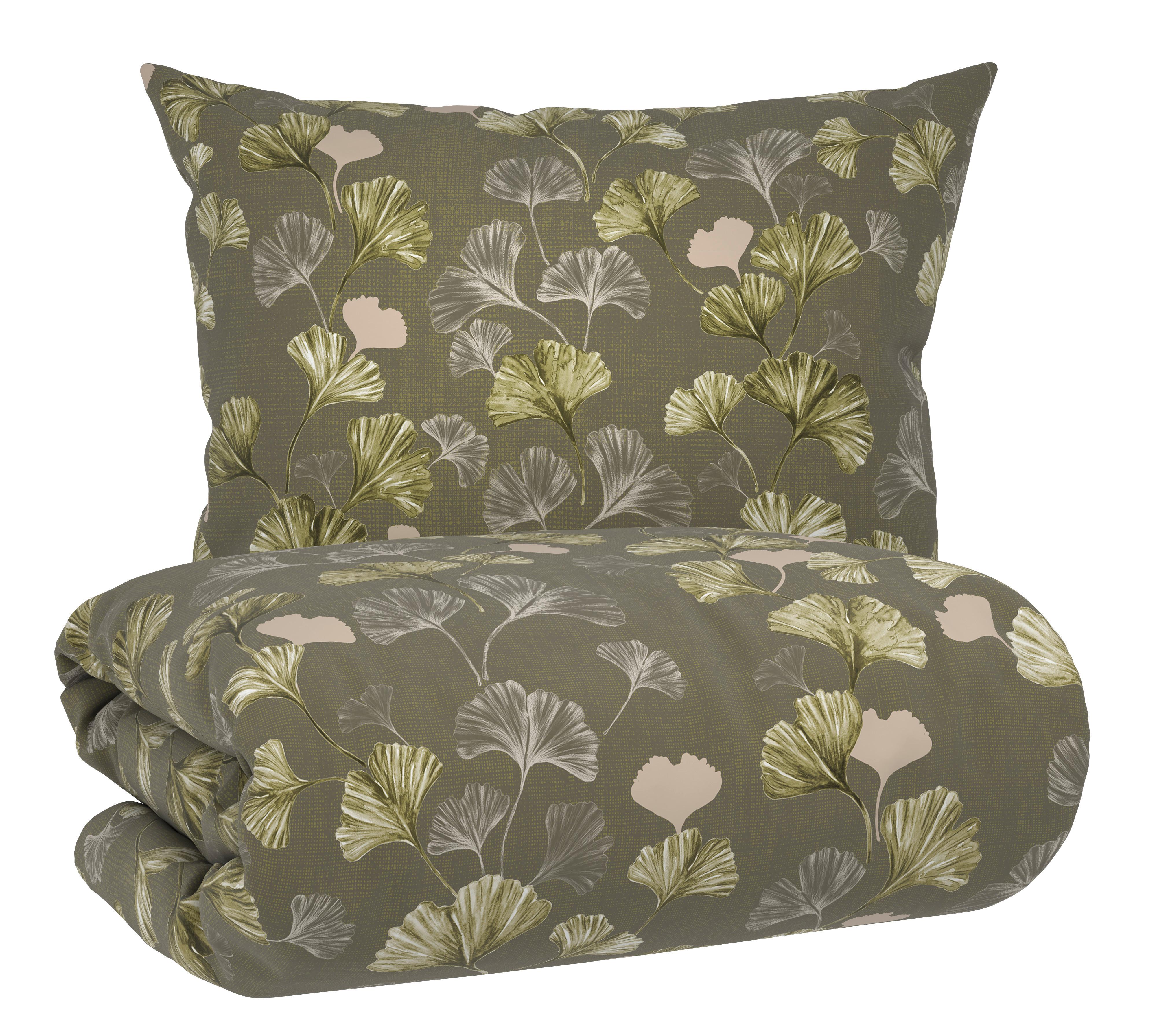 Bettwäsche Yuki XL Grau ca. 140x220cm - Grün, MODERN, Textil (140/220cm) - Mömax