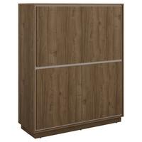 Komód Cosme - kasmírszínű/diószínű, Modern, faalapú anyag (113/136/40cm)