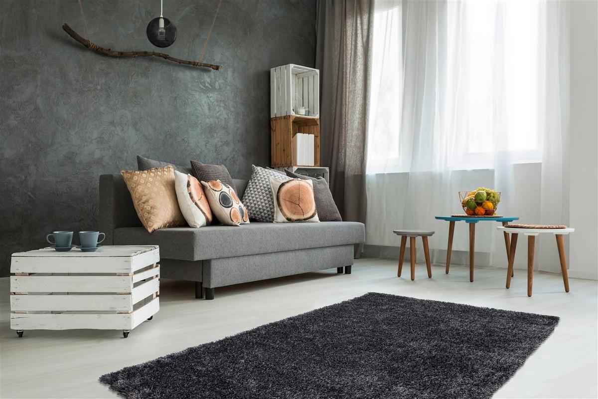 HOCHFLORTEPPICH Diamond 725 Anthrazit - Anthrazit, Konventionell, Textil (80/150cm) - Kayoom